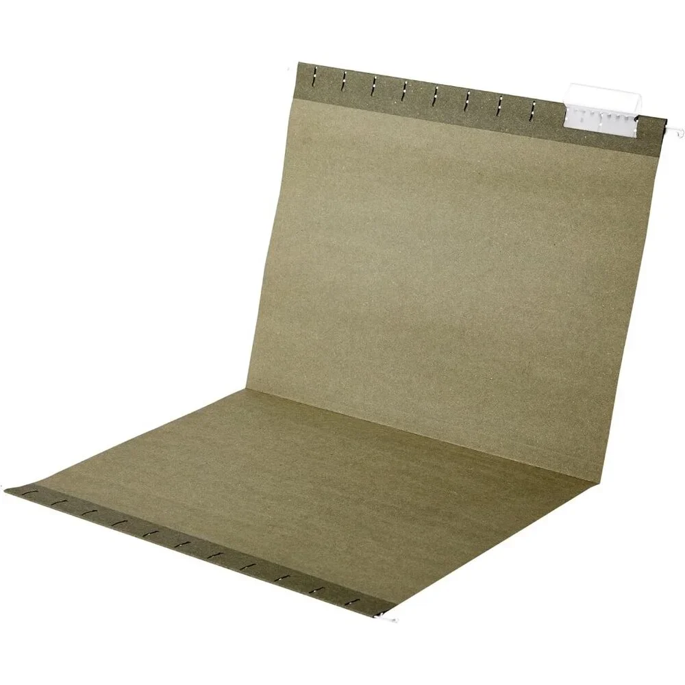 Basic Hanging File Folders Letter Size 1/5 Cut Tab Standard Green 25ct NEW